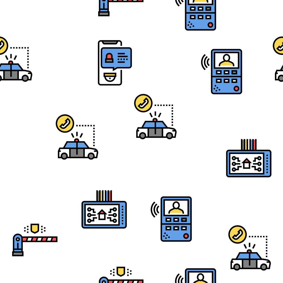 hem säkerhet enhet vektor sömlösa mönster
