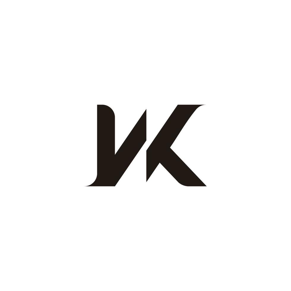 bokstav wk abstrakt skiva geometrisk enkel logotyp vektor