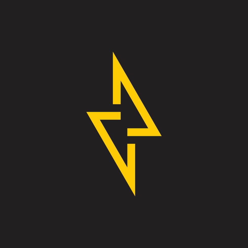 thunder enkel geometrisk linje design logotyp vektor