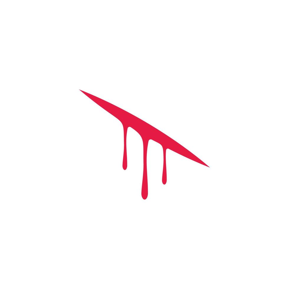 Narbe Blut Symbol Dekoration Logo Vektor