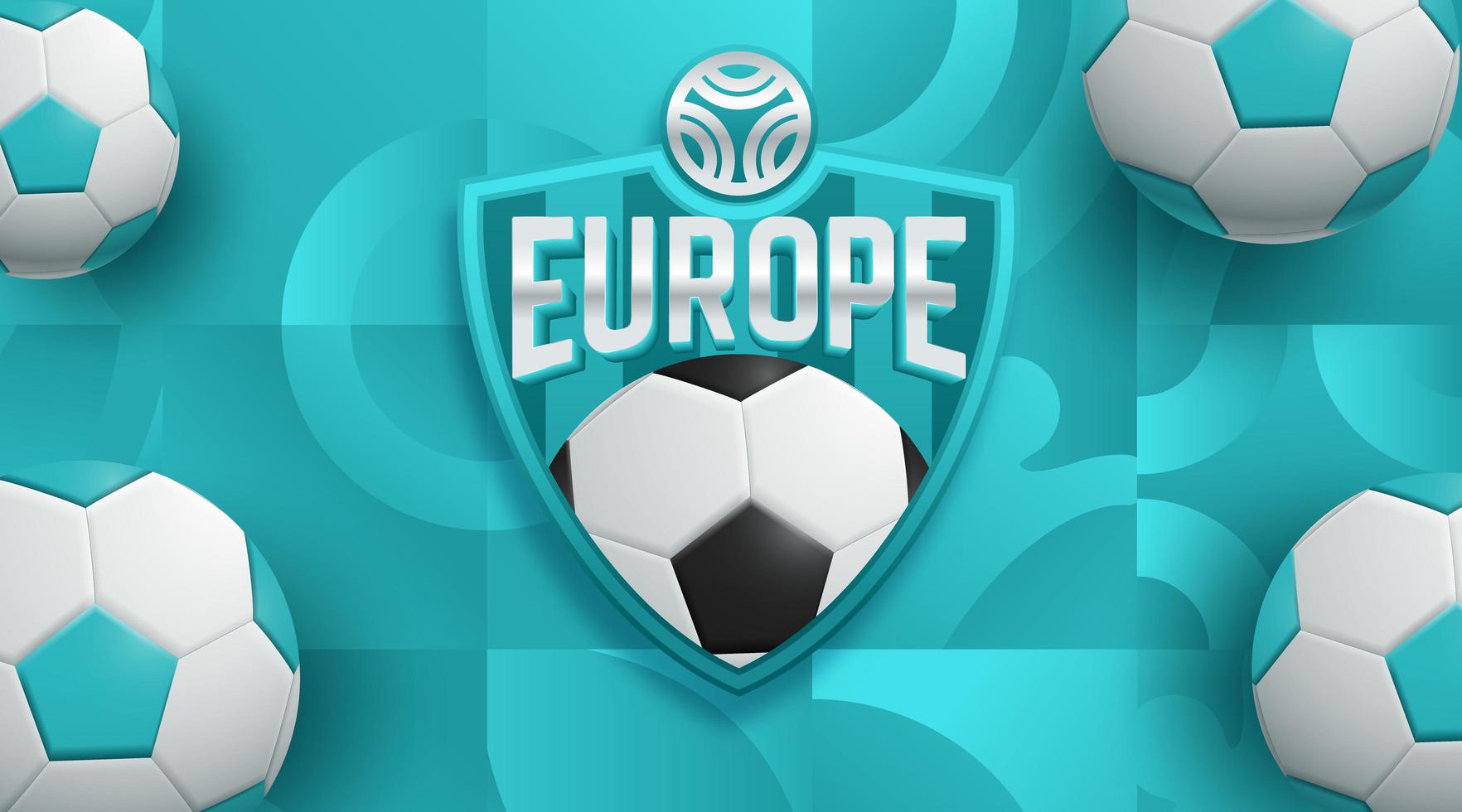 europa fotboll fotboll affisch design vektor