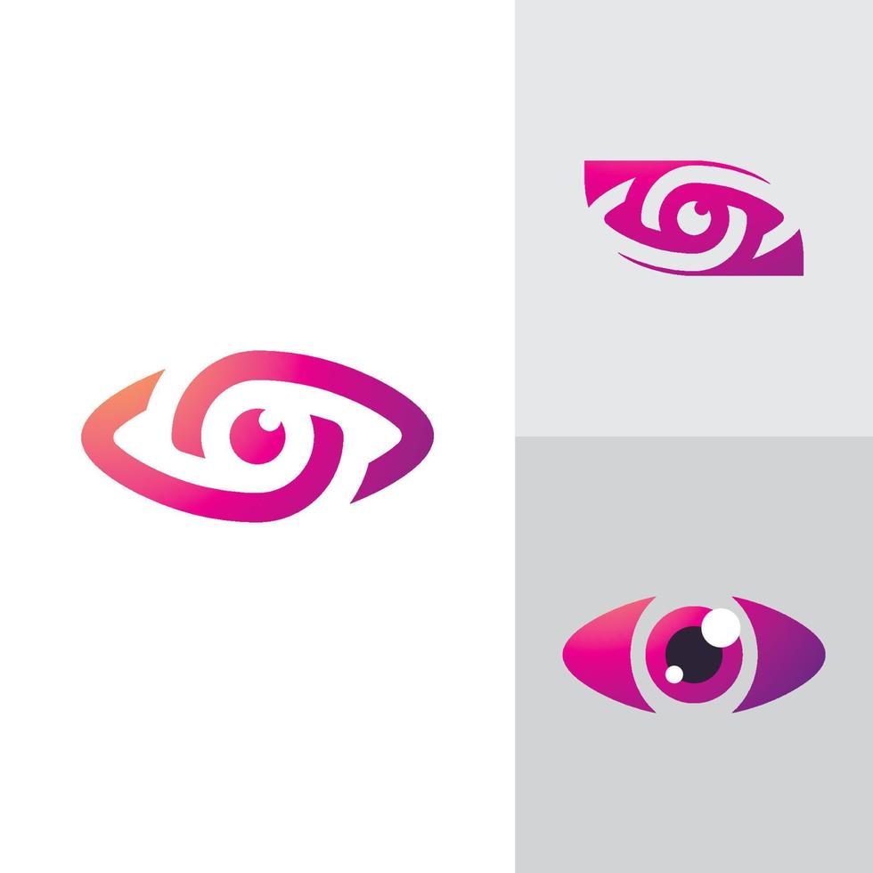 kreativa koncept ögon logotyp formgivningsmall, ögonvård logotyp ikon vektor