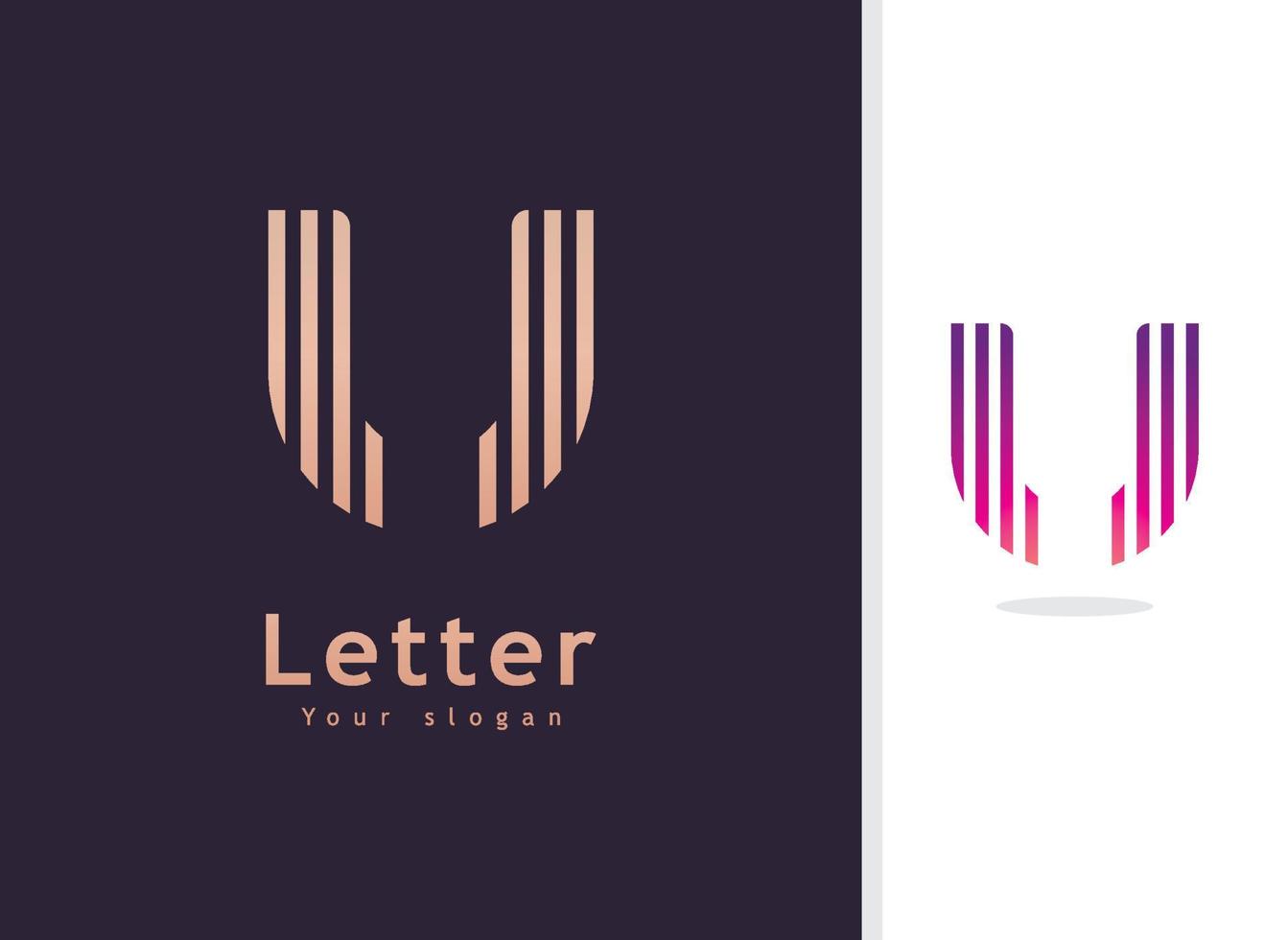 u-Logo-Design und Vorlage. kreative u-symbolinitialen basierten buchstaben im vektor. vektor