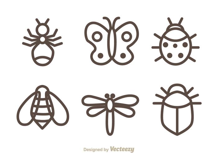 Insekter isolerade ikoner vektor