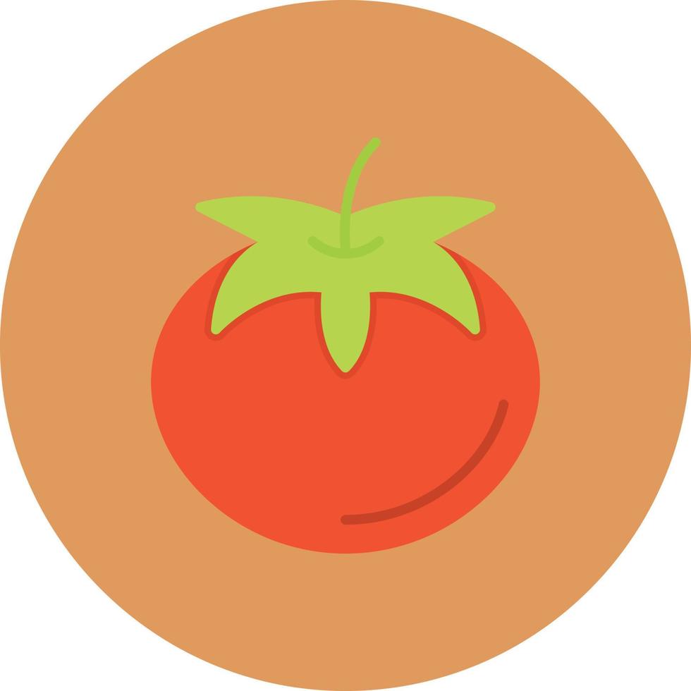 tomat platt cirkel flerfärgad vektor