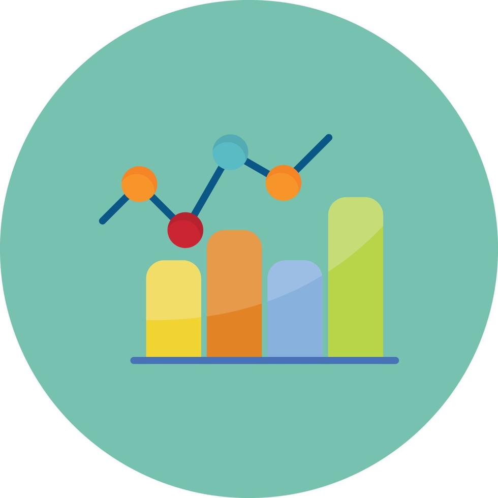 framsteg platt cirkel flerfärgad vektor