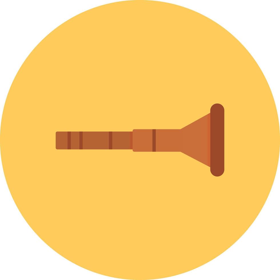 Didgeridoo flacher Kreis mehrfarbig vektor