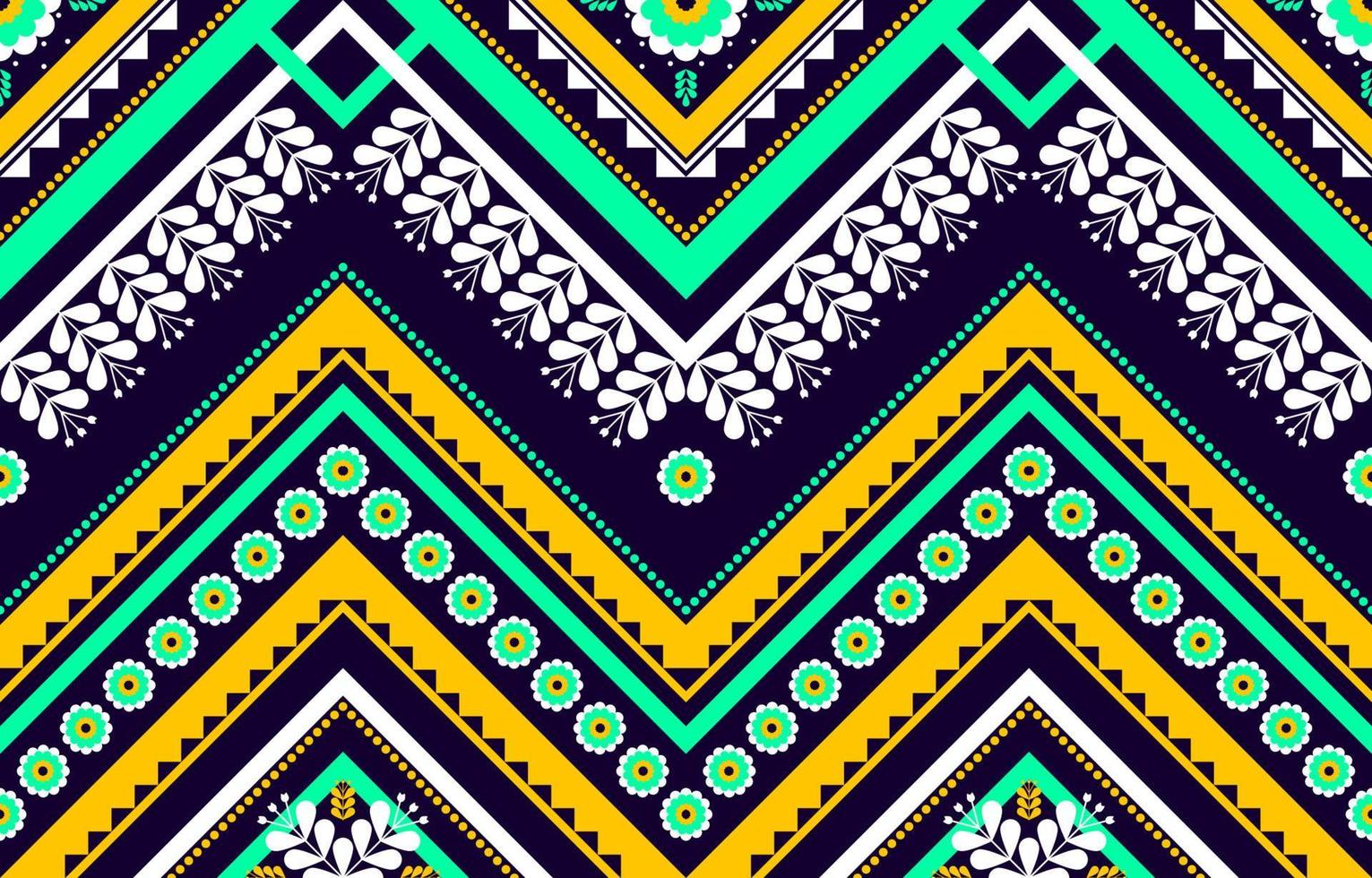geometriska etniska sömlösa mönster traditionella. orientalisk stamrandig. blomdekoration. design för bakgrund, illustration, tyg, batik, kläder, inslagning, tapeter, matta, broderi vektor