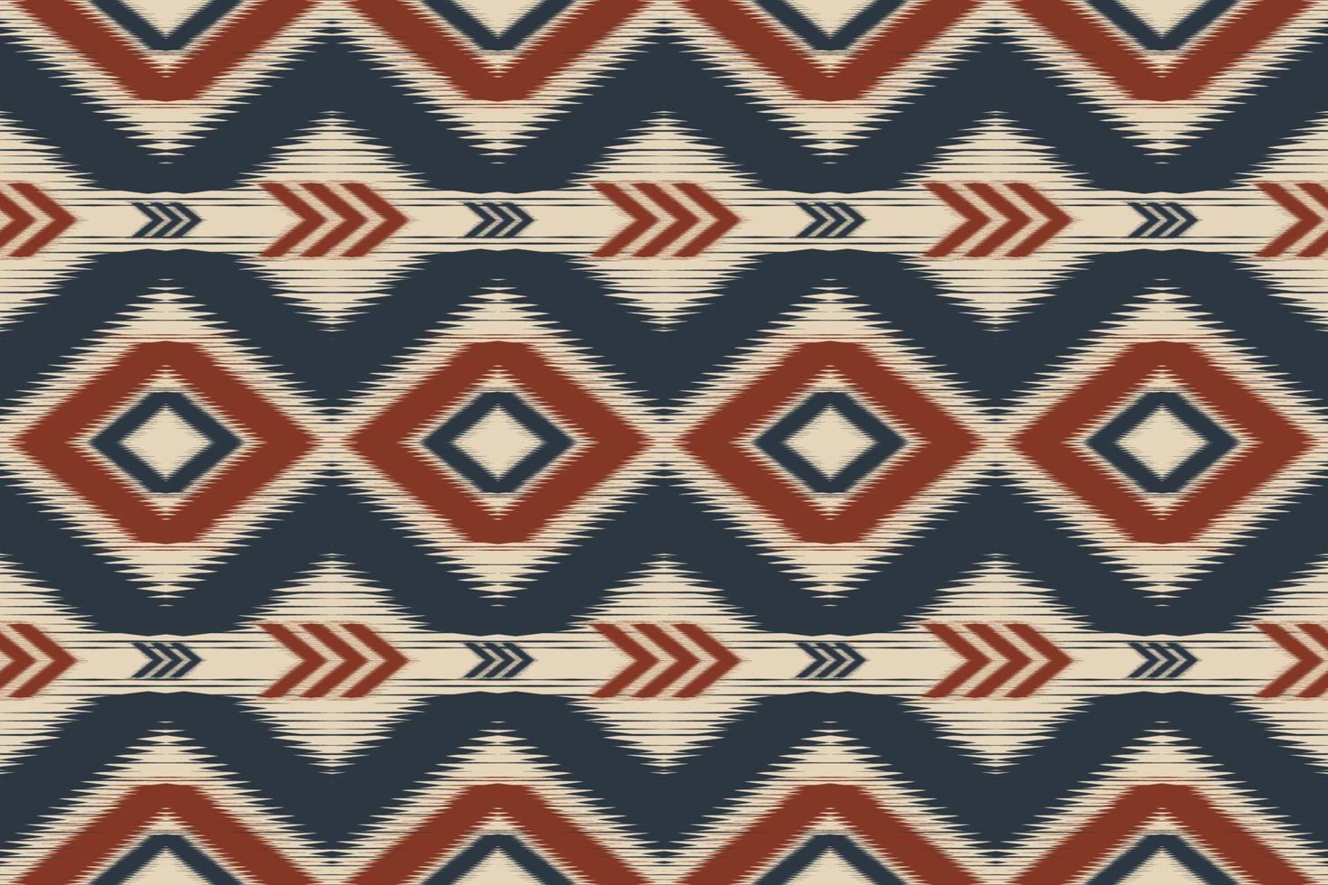 abstrakt ikat seamless mönster. geometrisk etnisk i tribal. design för bakgrund, illustration, inslagning, kläder, batik, tyg, broderi. vektor