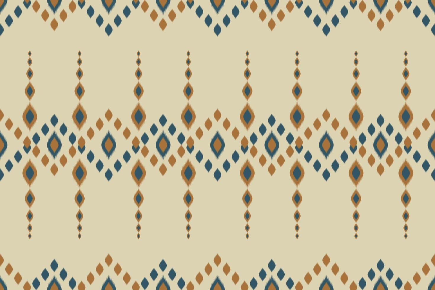 ikat ethnisches indisches nahtloses muster. Design für Hintergrund, Tapete, Vektorillustration, Stoff, Kleidung, Batik, Teppich, Stickerei. vektor