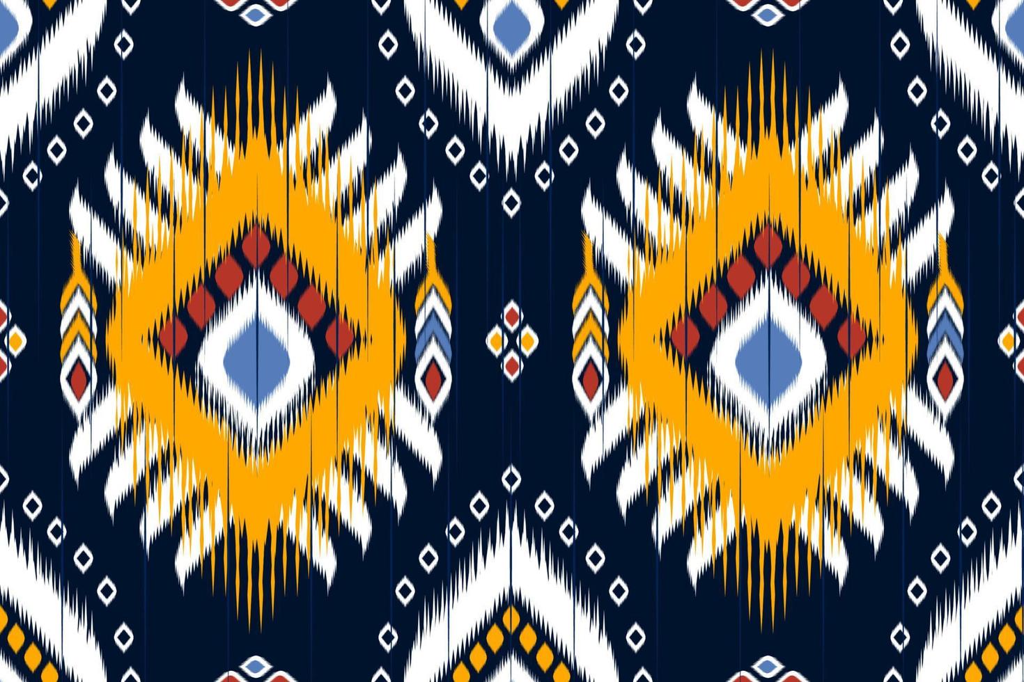 ikat geometriska etniska sömlösa mönster traditionella orientaliska tribal randig. aztekisk stil. design för bakgrund, illustration, tyg, batik, kläder, inslagning, tapeter, matta, broderi vektor