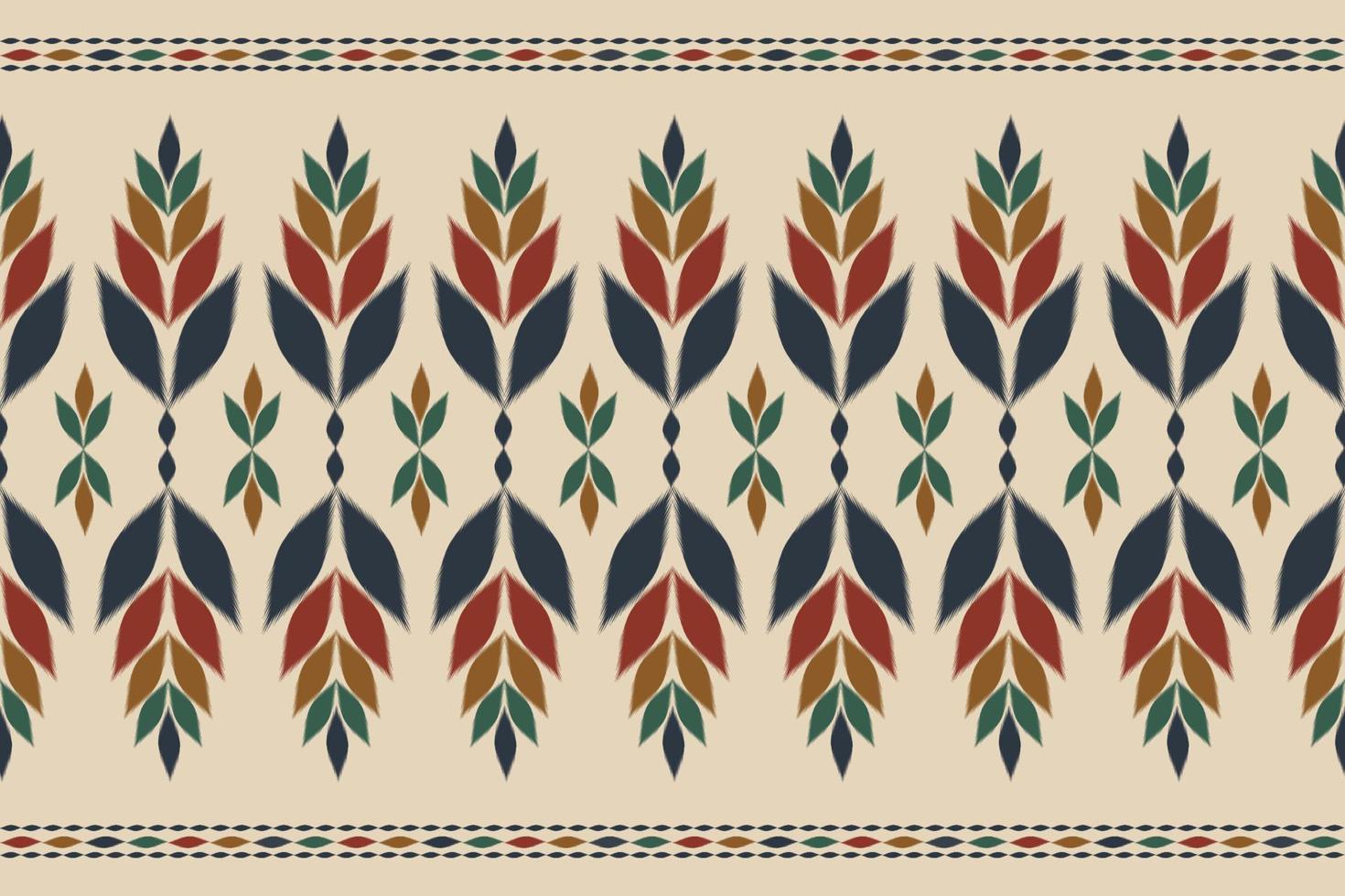 abstrakt ikat mönster i tribal. etnisk orientalisk stil. design för bakgrund, illustration, inslagning, kläder, batik, tyg, matta, broderi. vektor