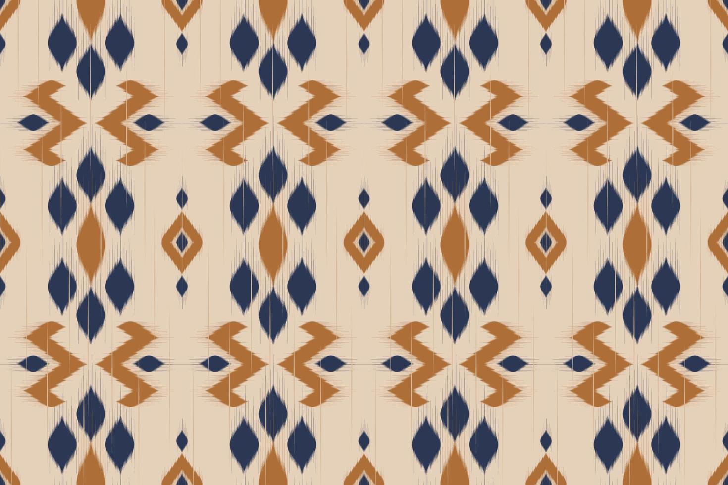 ethnisches ikat nahtloses muster. Design für Hintergrund, Tapete, Vektorillustration, Stoff, Kleidung, Batik, Teppich, Stickerei. vektor