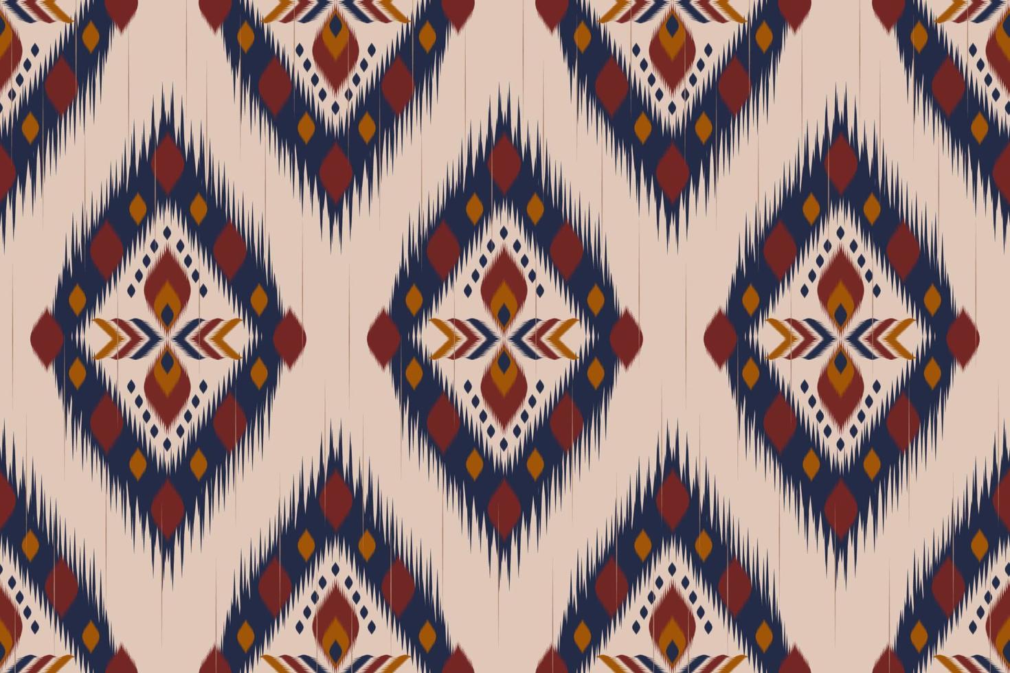 ikat seamless mönster i tribal. geometriska etniska traditionella. mexikansk randig stil. design för bakgrund, tapeter, vektorillustration, tyg, kläder, batik, matta, broderi. vektor