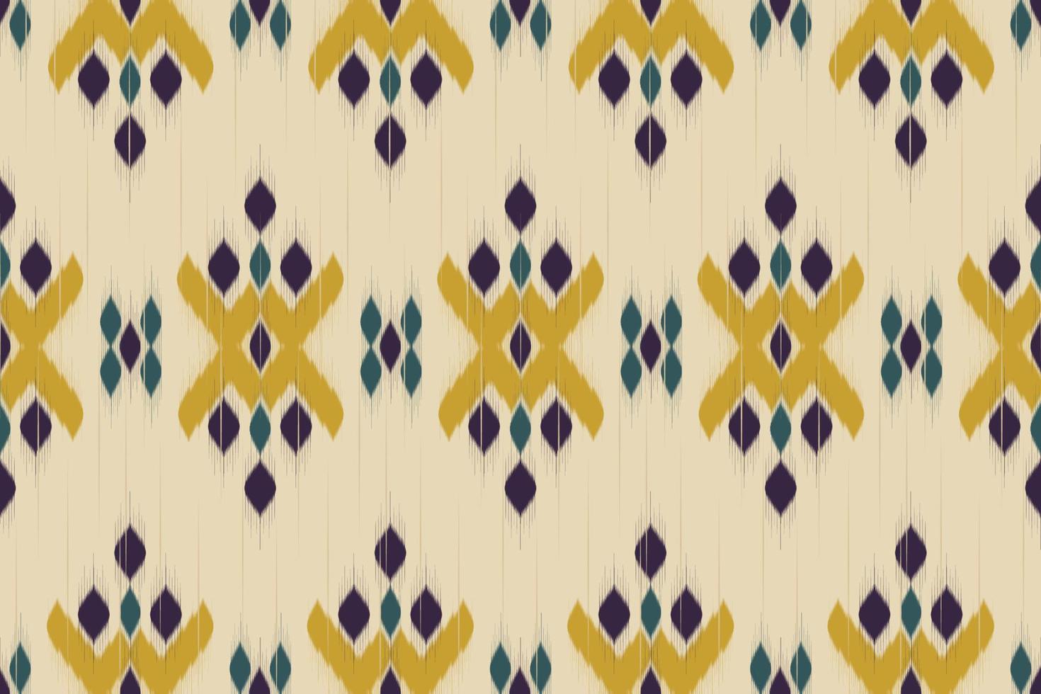 ikat etniska indiska sömlösa mönster. design för bakgrund, tapeter, vektorillustration, tyg, kläder, batik, matta, broderi. vektor