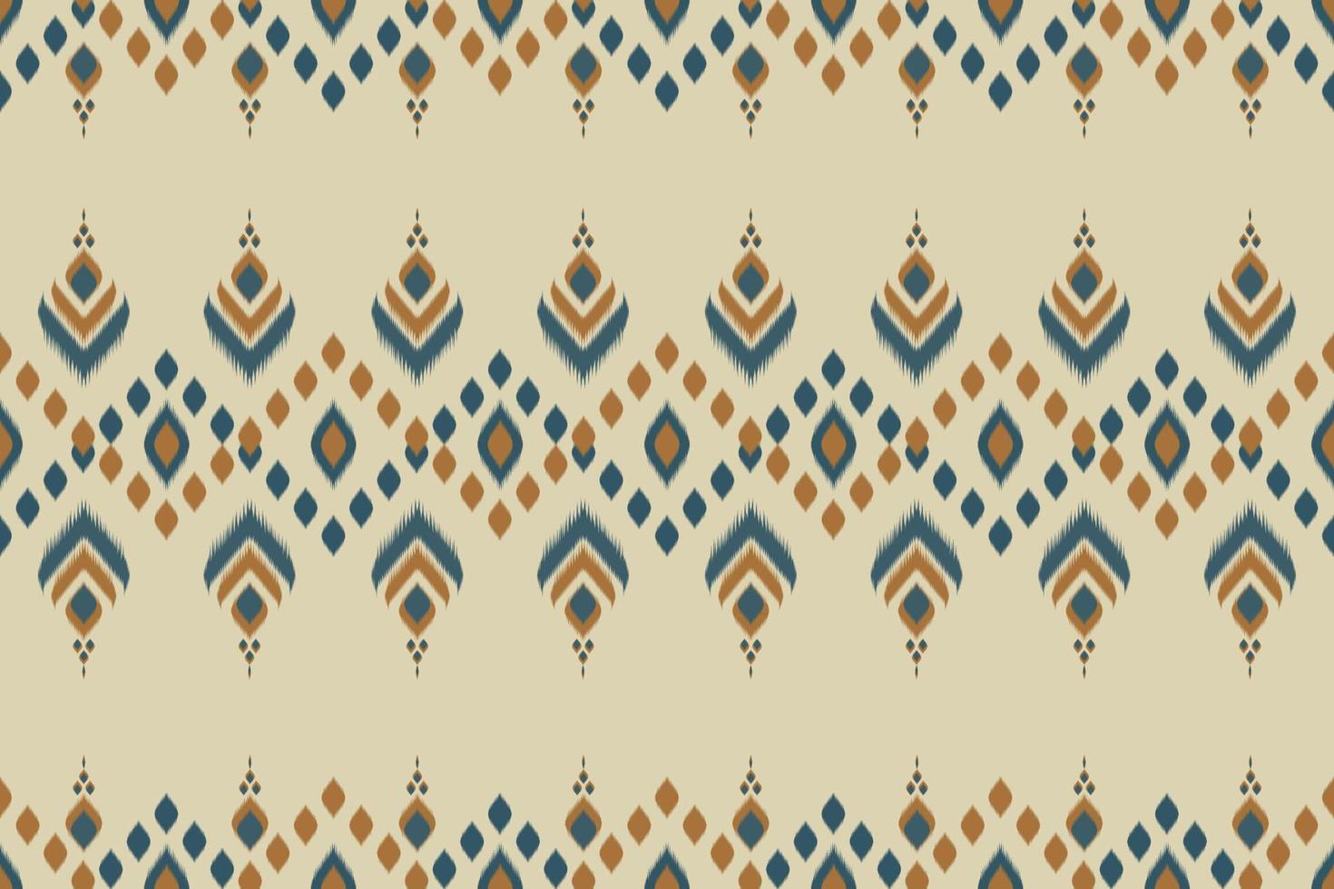 ikat ethnisches indisches nahtloses muster. Design für Hintergrund, Tapete, Vektorillustration, Stoff, Kleidung, Batik, Teppich, Stickerei. vektor