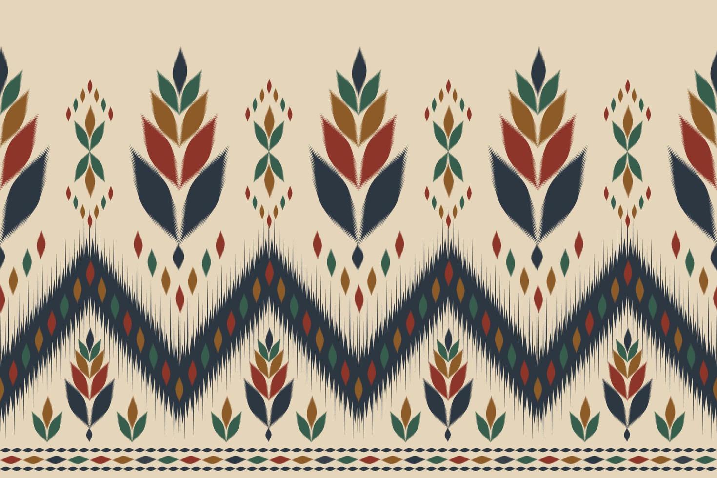 abstrakt ikat mönster i tribal. etnisk orientalisk stil. design för bakgrund, illustration, inslagning, kläder, batik, tyg, matta, broderi. vektor