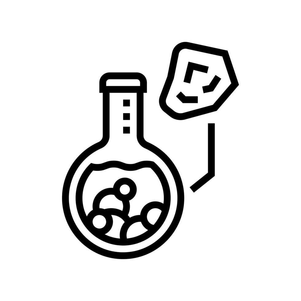 Steinanalyse Symbol Leitung Vektor Illustration