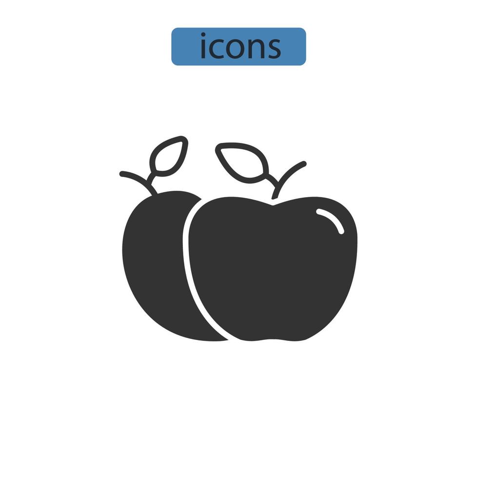 Lebensmittelikonen symbolen Vektorelemente für Infografik-Web vektor