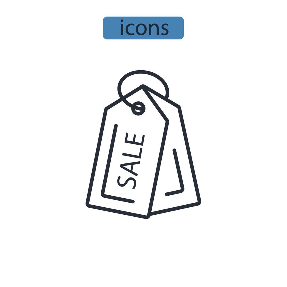 Verkaufsikonen symbolen Vektorelemente für infographic Netz vektor