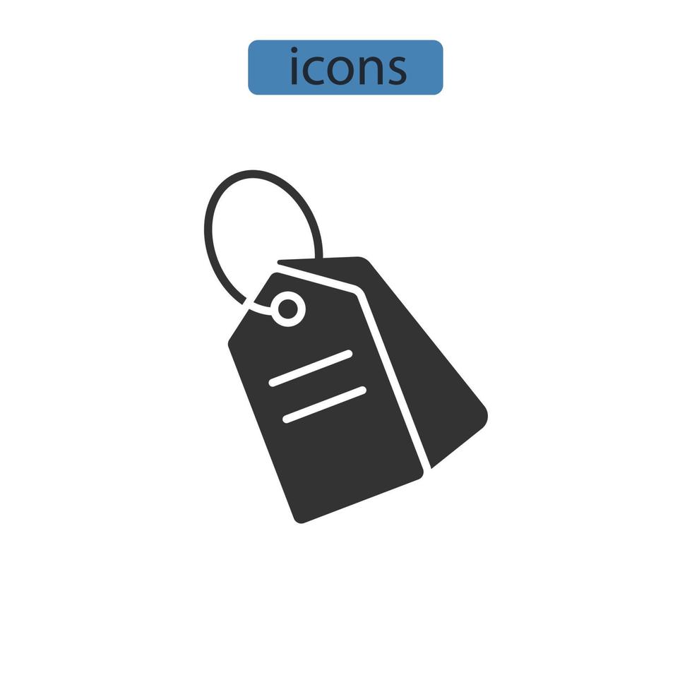 Preisschildsymbole symbolen Vektorelemente für das Infografik-Web vektor