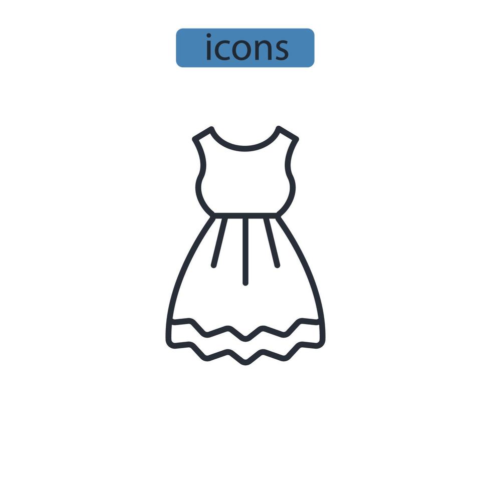 kläder ikoner symbol vektorelement för infographic webben vektor