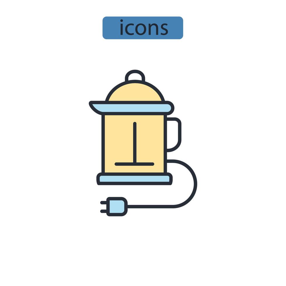 apparater ikoner symbol vektorelement för infographic webben vektor