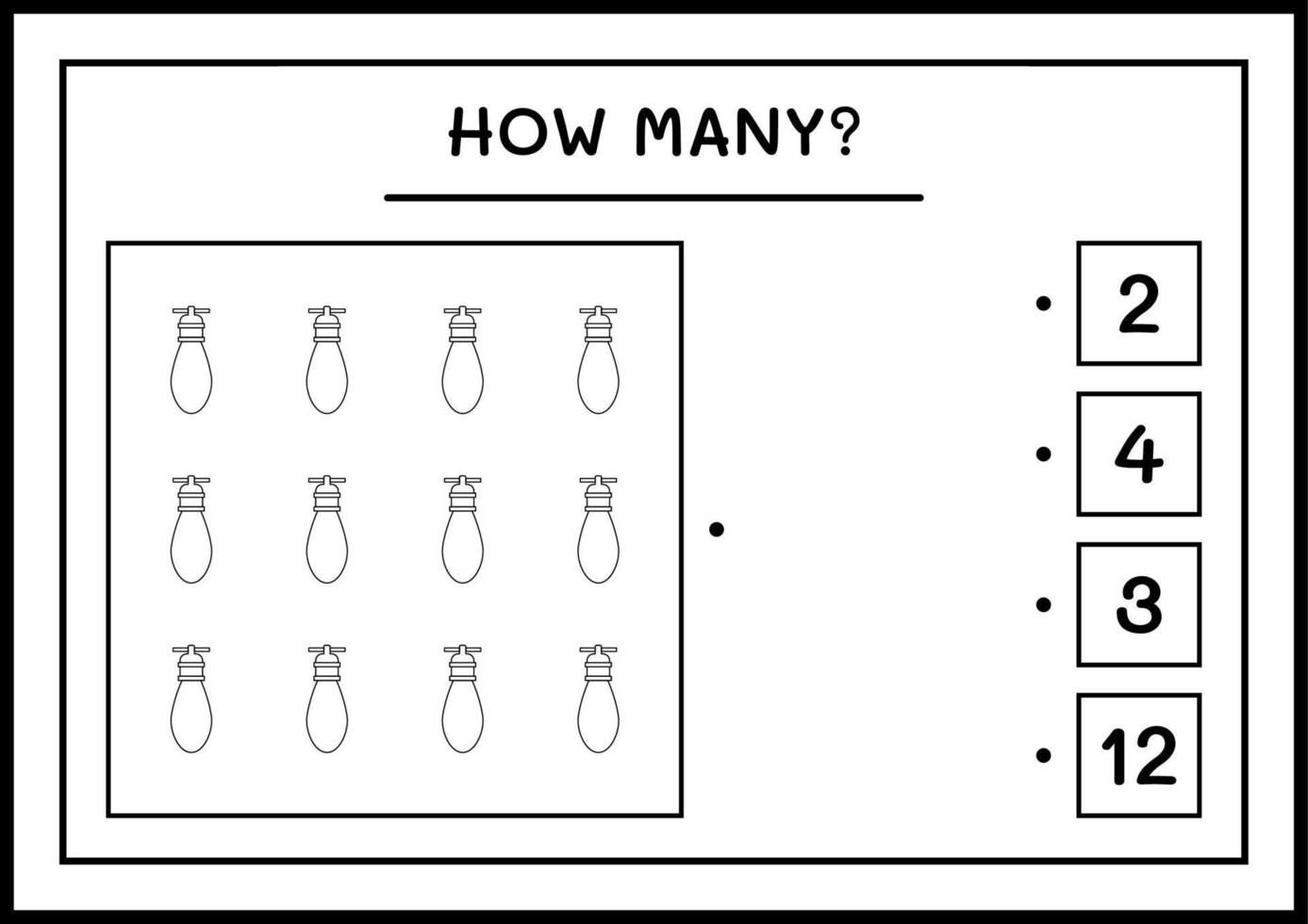 hur många julljus, spel för barn. vektor illustration, utskrivbart kalkylblad
