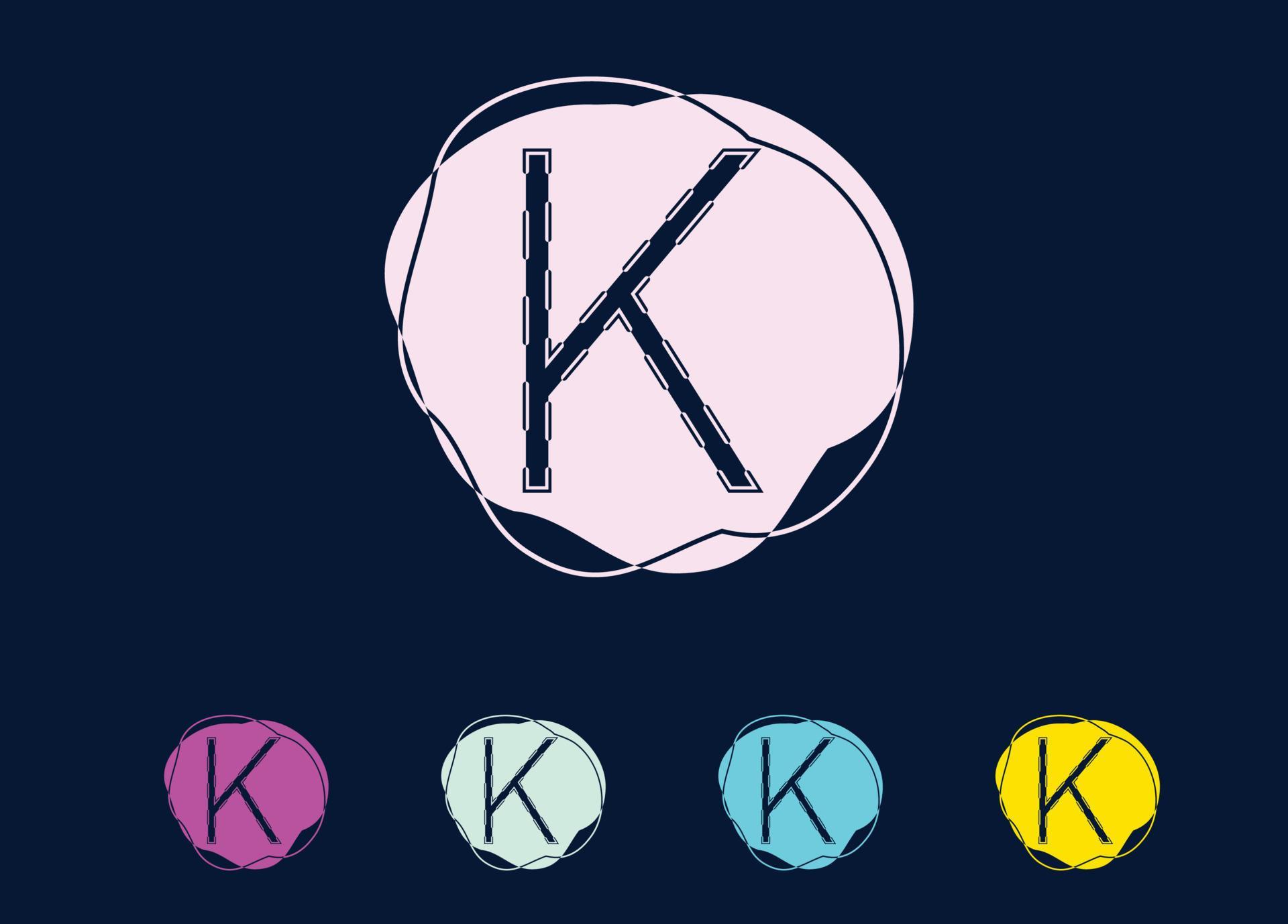 k-Brief-Logo und Icon-Design-Vorlage vektor