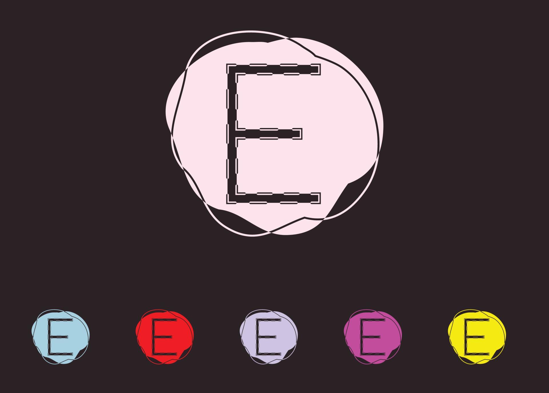 E-bokstavslogotyp och ikon designmall vektor