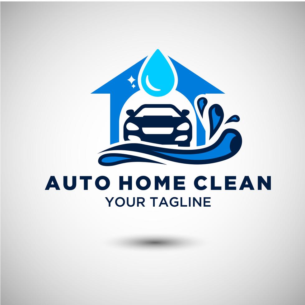 Auto Clean Car Logo-Design vektor