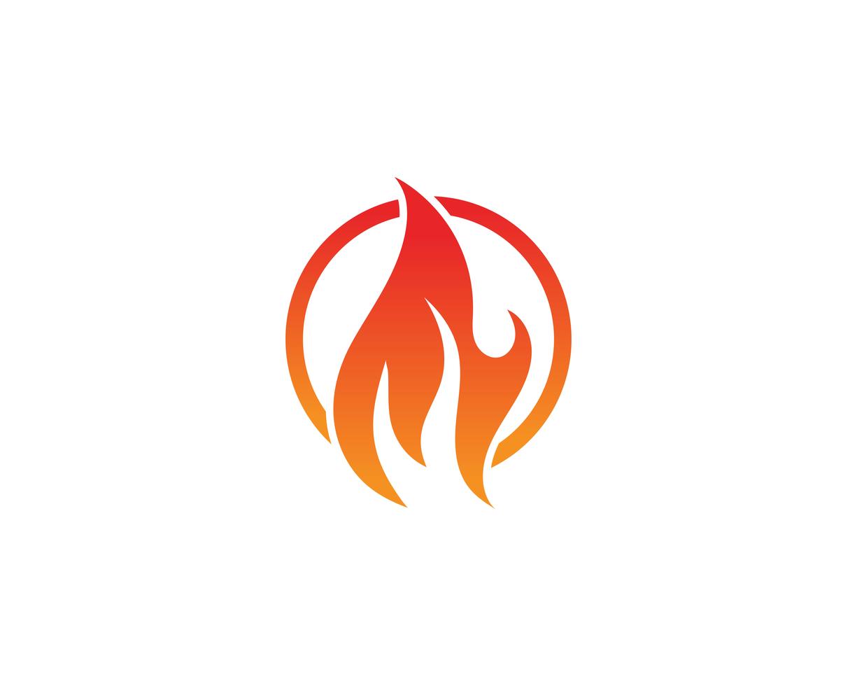 Feuer Flamme Logo Template Vektor-Symbol Öl, Gas und Energie-Logo