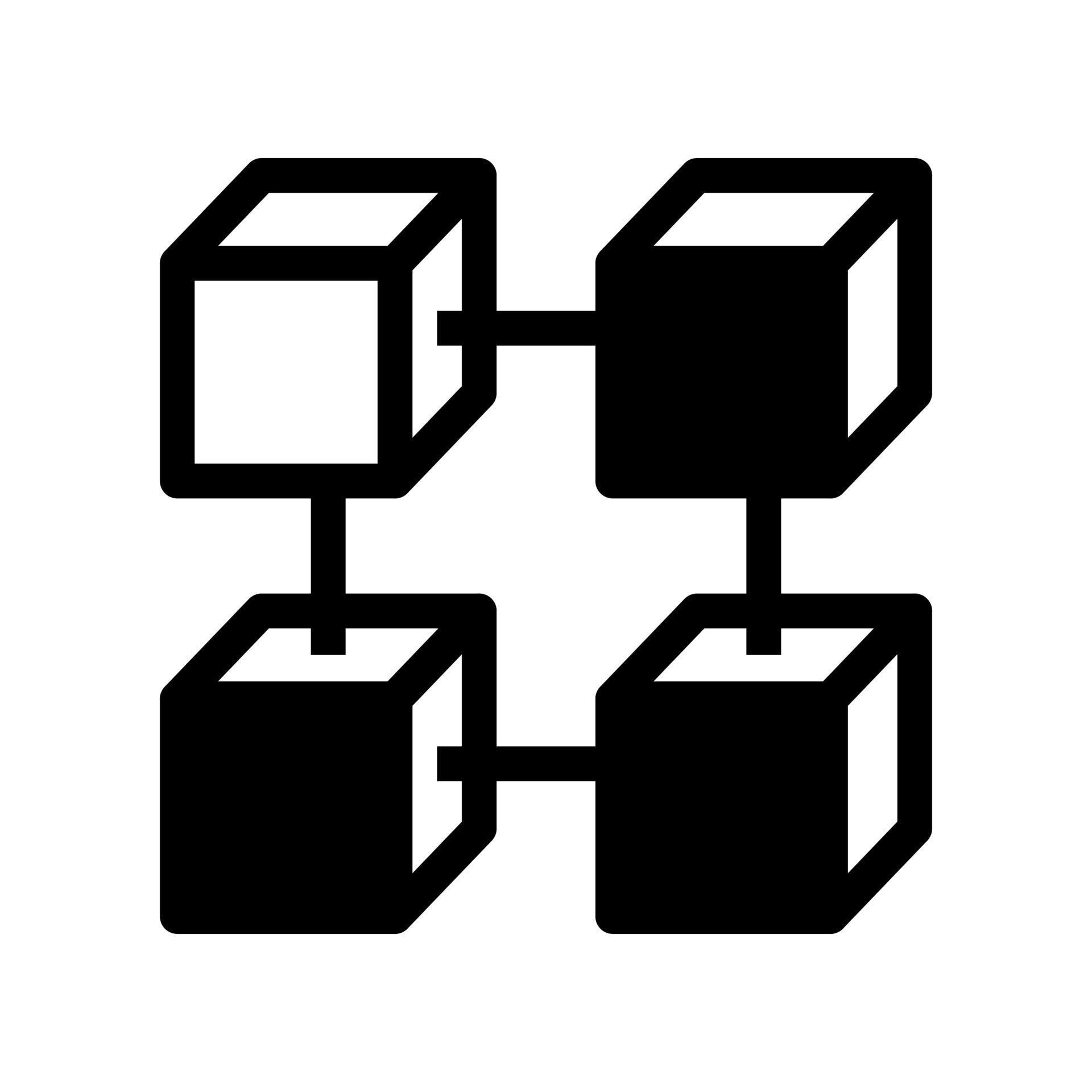 Blockchain-Technologie Illustration Symbol Symbol vektor