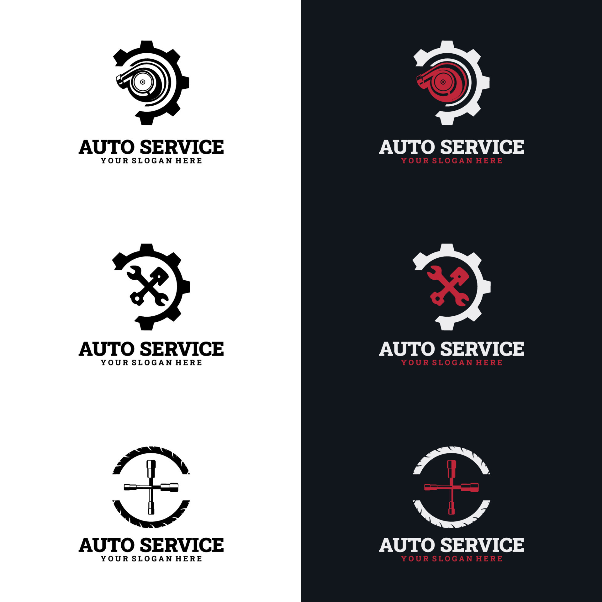 Auto-Reparatur-Logo-Vorlage. logo garage autoservice