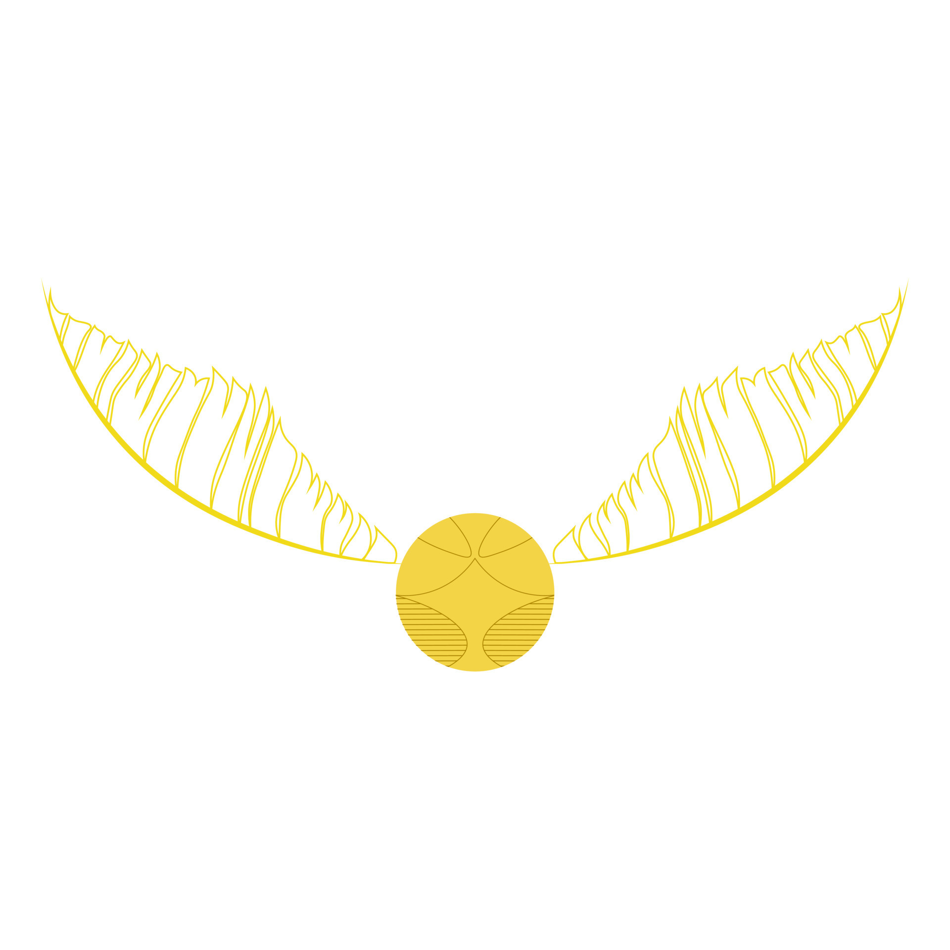 der goldene schnatz aus dem film harry potter. Vektor-Illustration