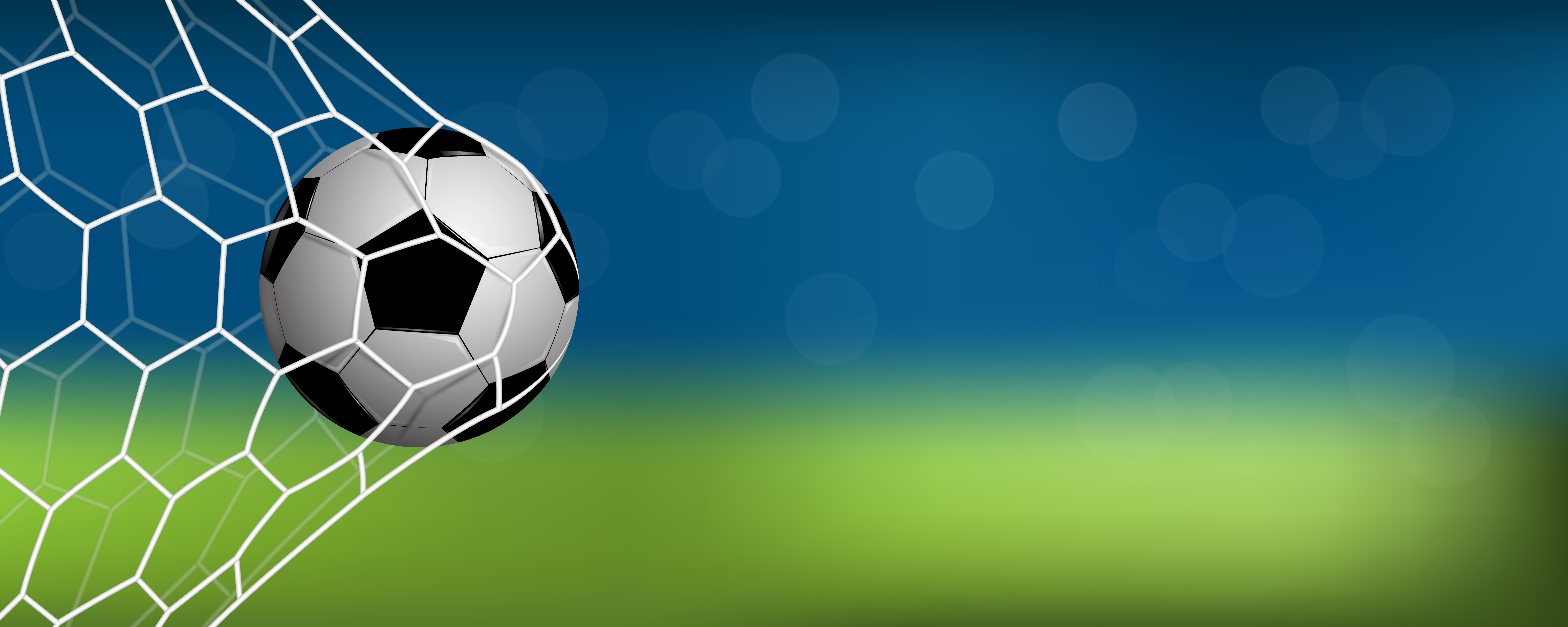 realistischer Fußball oder Fußball im Netz mit Kopierraum 1330144 Vektor Kunst bei Vecteezy