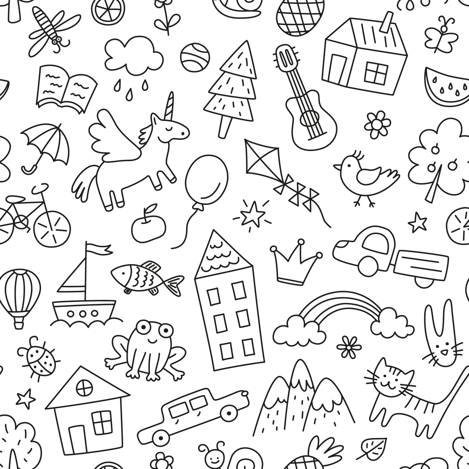 Klotter Söt Ritning Doodle Monster - Gratis vektorgrafik på