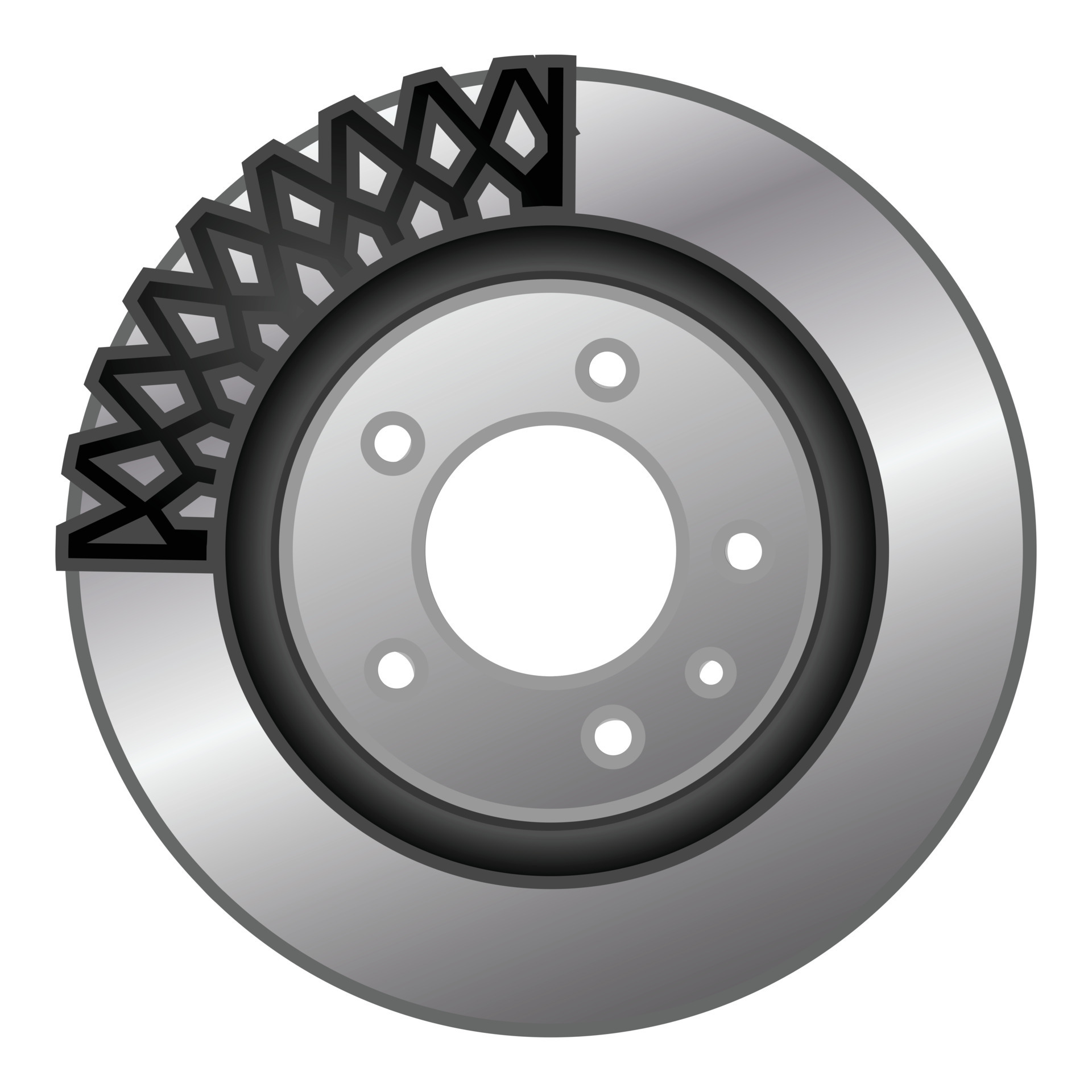 Auto-Bremsscheiben-Komponenten-Symbol, Cartoon-Stil 14638201
