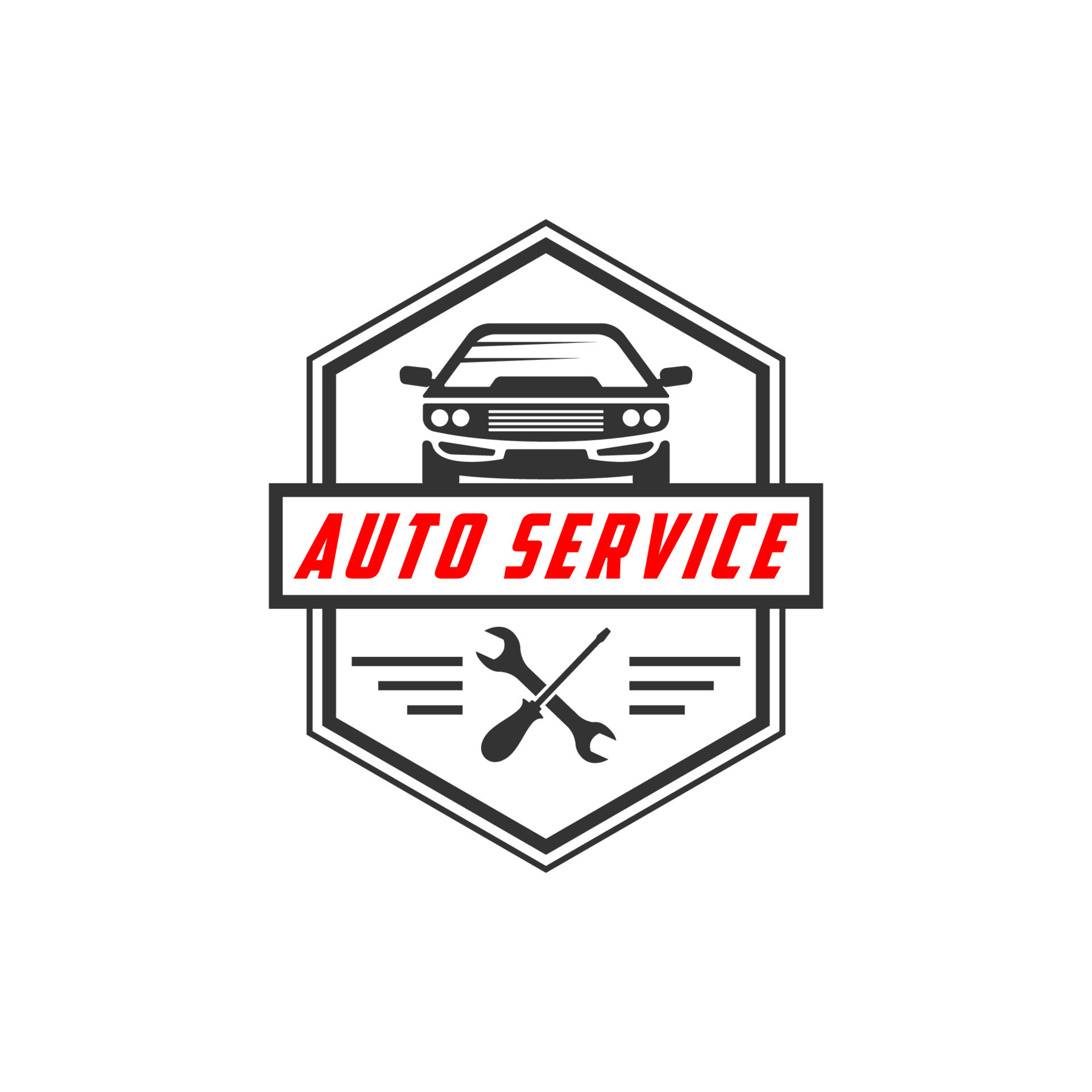 Auto-Service-Logo-Schild-Design-Vektor, am besten für Autohaus