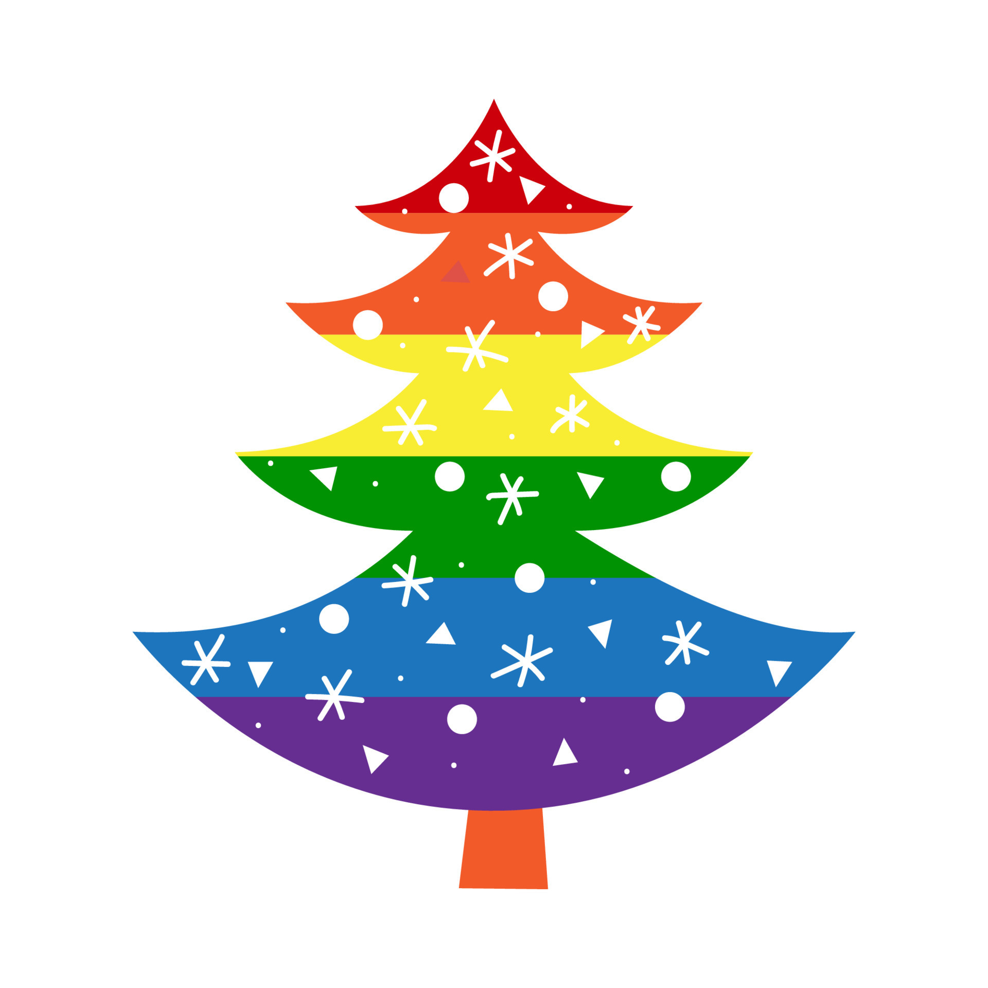 Weihnachtsbaum Und Sankt-Tasche Symbole Des Neuen Jahres Roter Sack Und  Pelz Vektor Abbildung - Illustration von partei, fall: 82096154