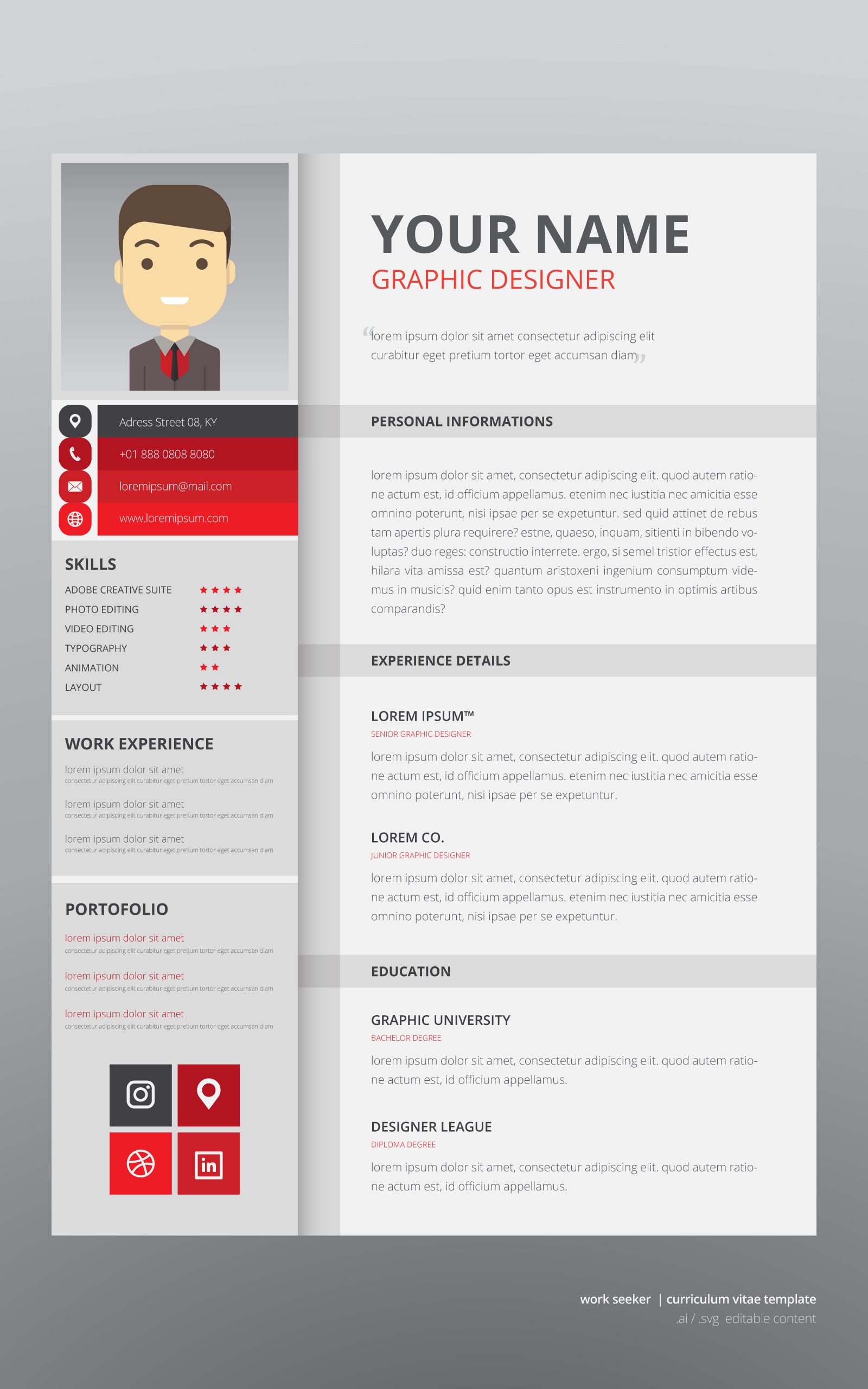 Job Suche Curriculum Vitae Vorlage Download Kostenlos Vector Clipart Graphics Vektorgrafiken Und Design Vorlagen