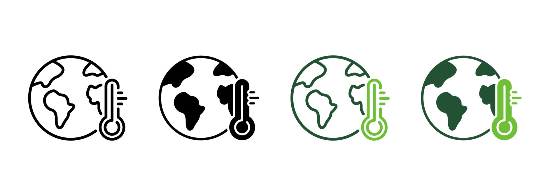 Symbol Des Klimawandels Mit Erde Und Rotem Thermometer. Globale Erwärmung  Und Schädigung Der Ökologie. Schmelzen Der Weltkarte Durch  Luftverschmutzung Und Umweltprobleme. Lizenzfrei nutzbare SVG,  Vektorgrafiken, Clip Arts, Illustrationen. Image 175912470.