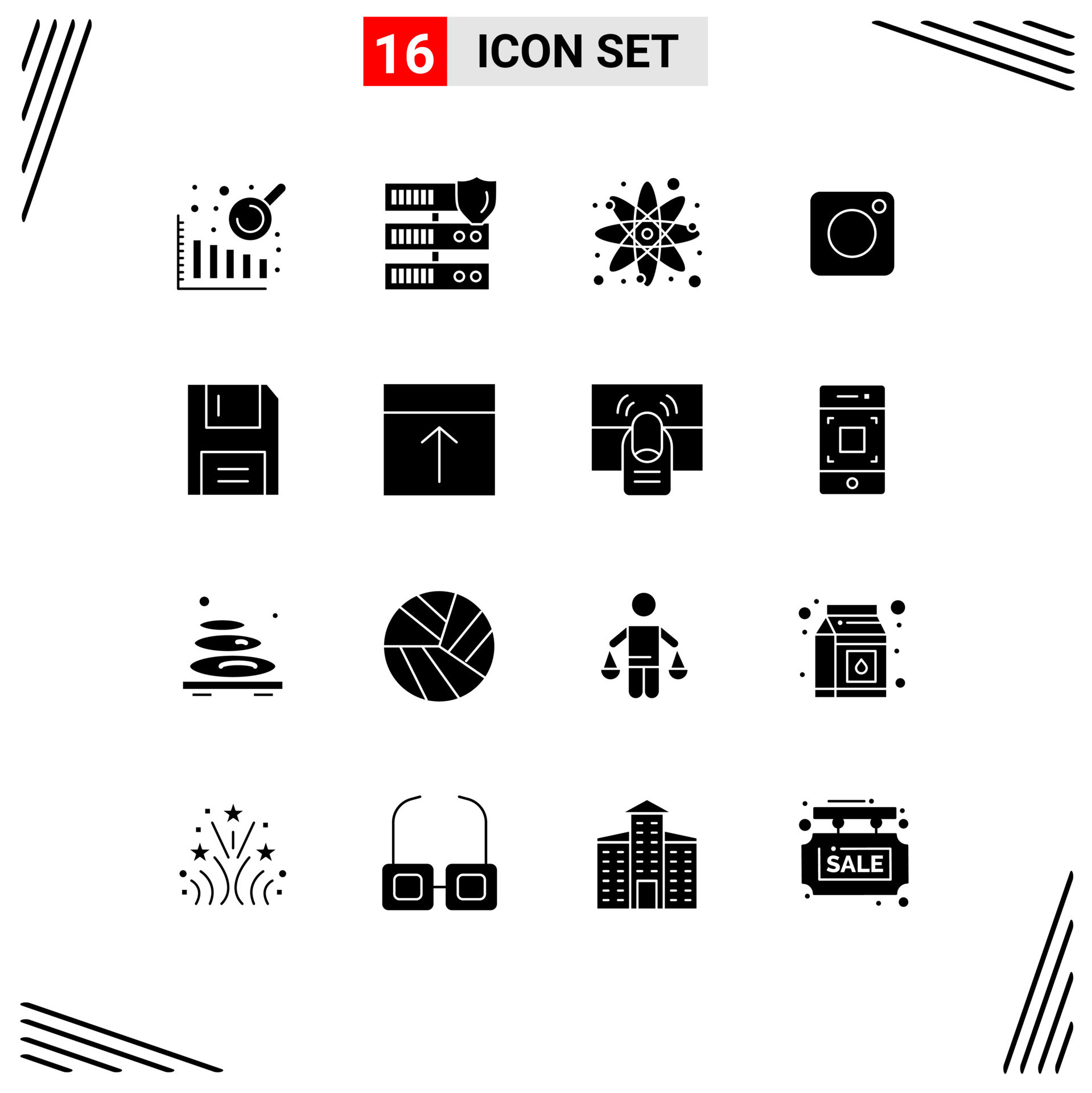 16 universelle solide Glyphenzeichen Symbole für elektronische Geräte  Wissenschaft soziale Instagram editierbare Vektordesign-Elemente 17910022 Vektor  Kunst bei Vecteezy