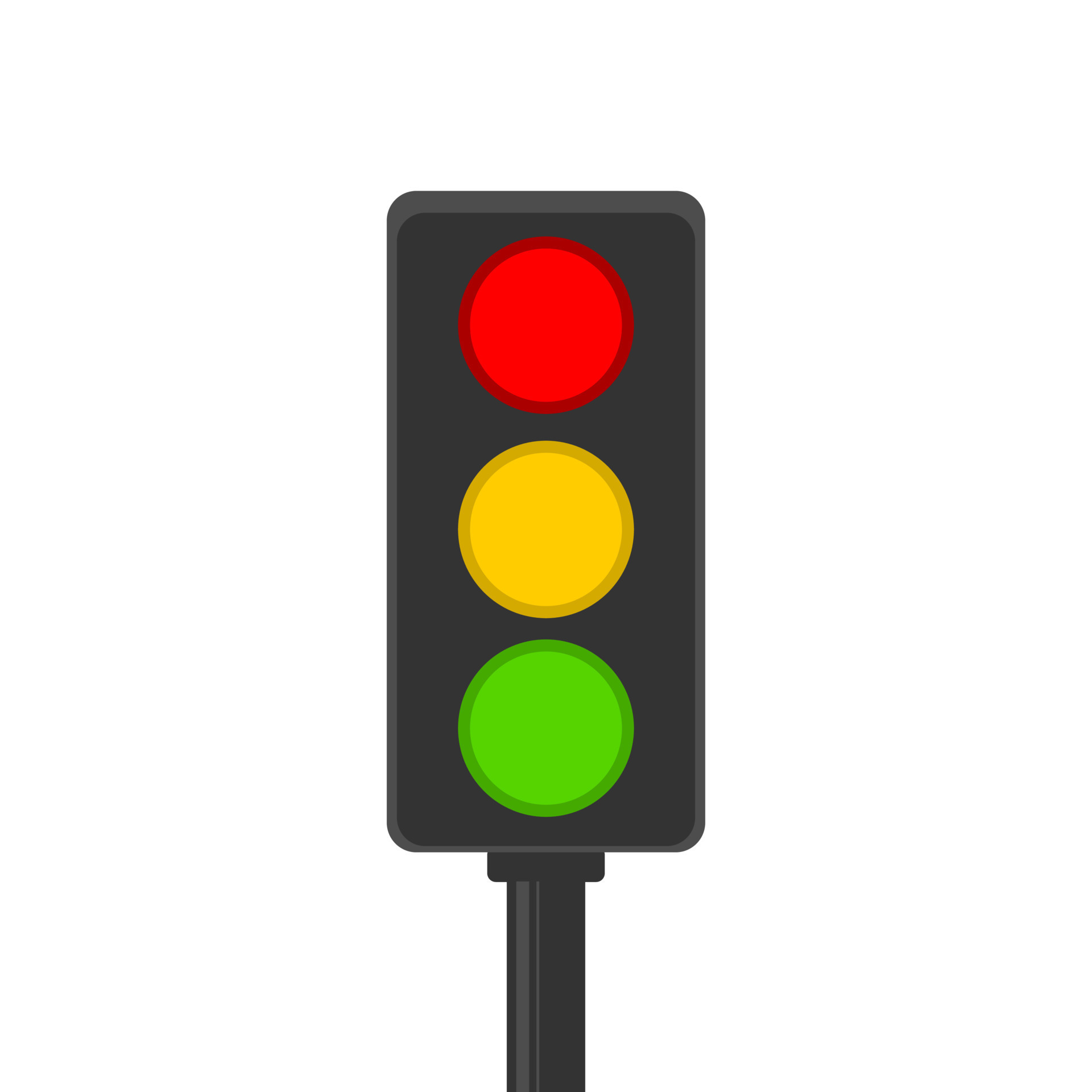der Verkehr Licht Pole Regeln Straße mit Grün Gelb und rot Licht auf Straße  auf Weiß Hintergrund eben Symbol Vektor. 19850763 Vektor Kunst bei Vecteezy