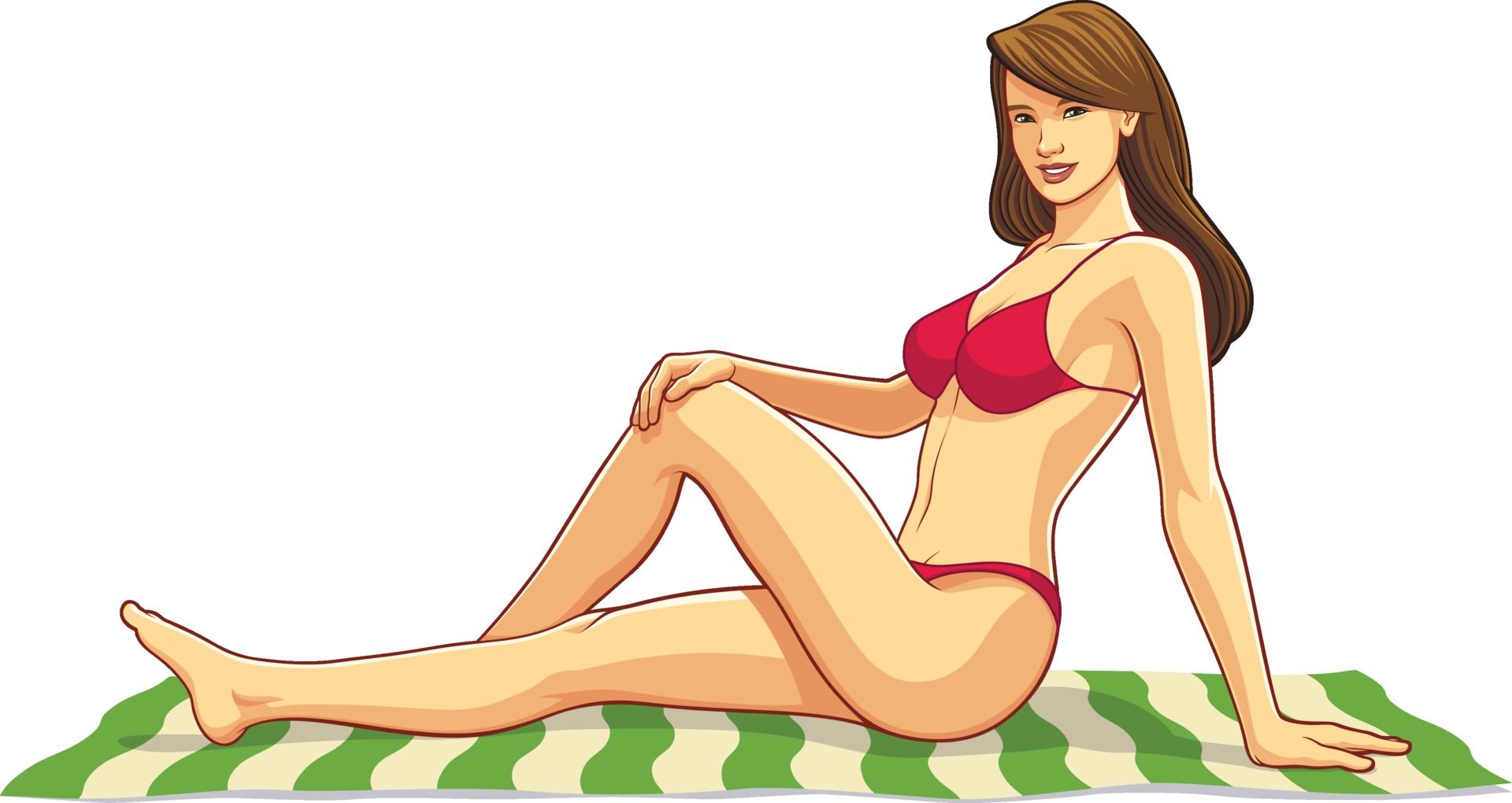 bikini flicka avkopplande på en strandhandduk 2129043 - Ladda ner gratis  vektorgrafik, arkivgrafik och bilder