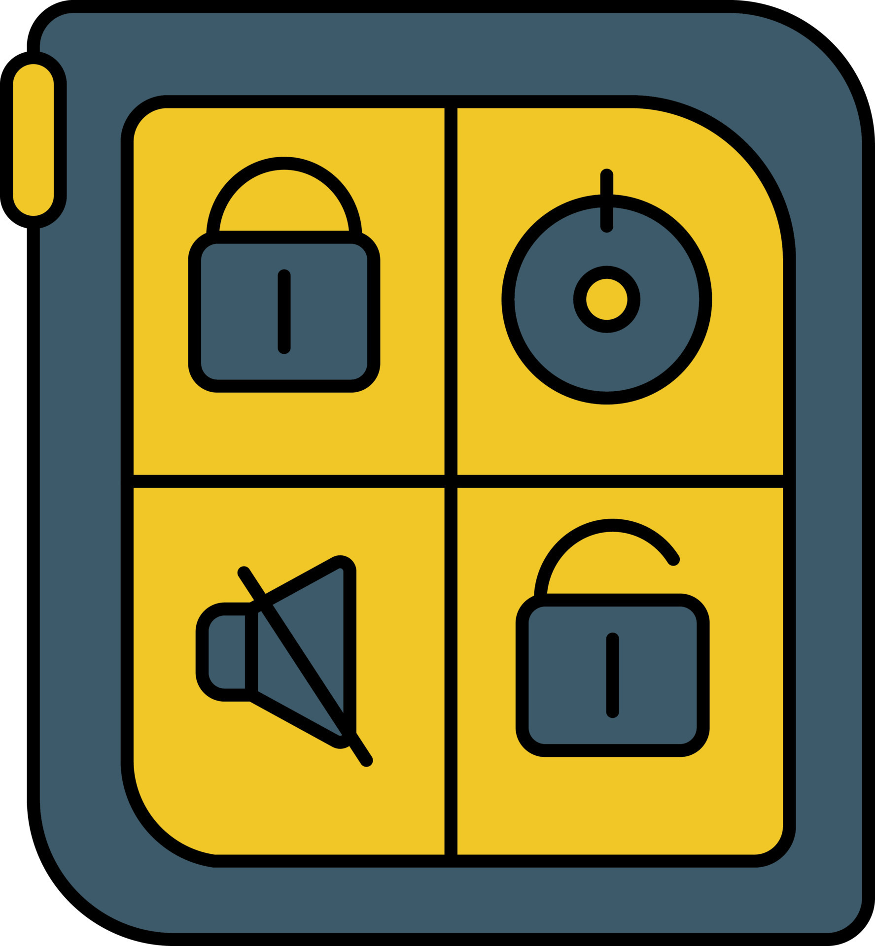 Fernbedienung Auto Schlüssel Symbol im Blau und Gelb Farbe. 24464029 Vektor  Kunst bei Vecteezy