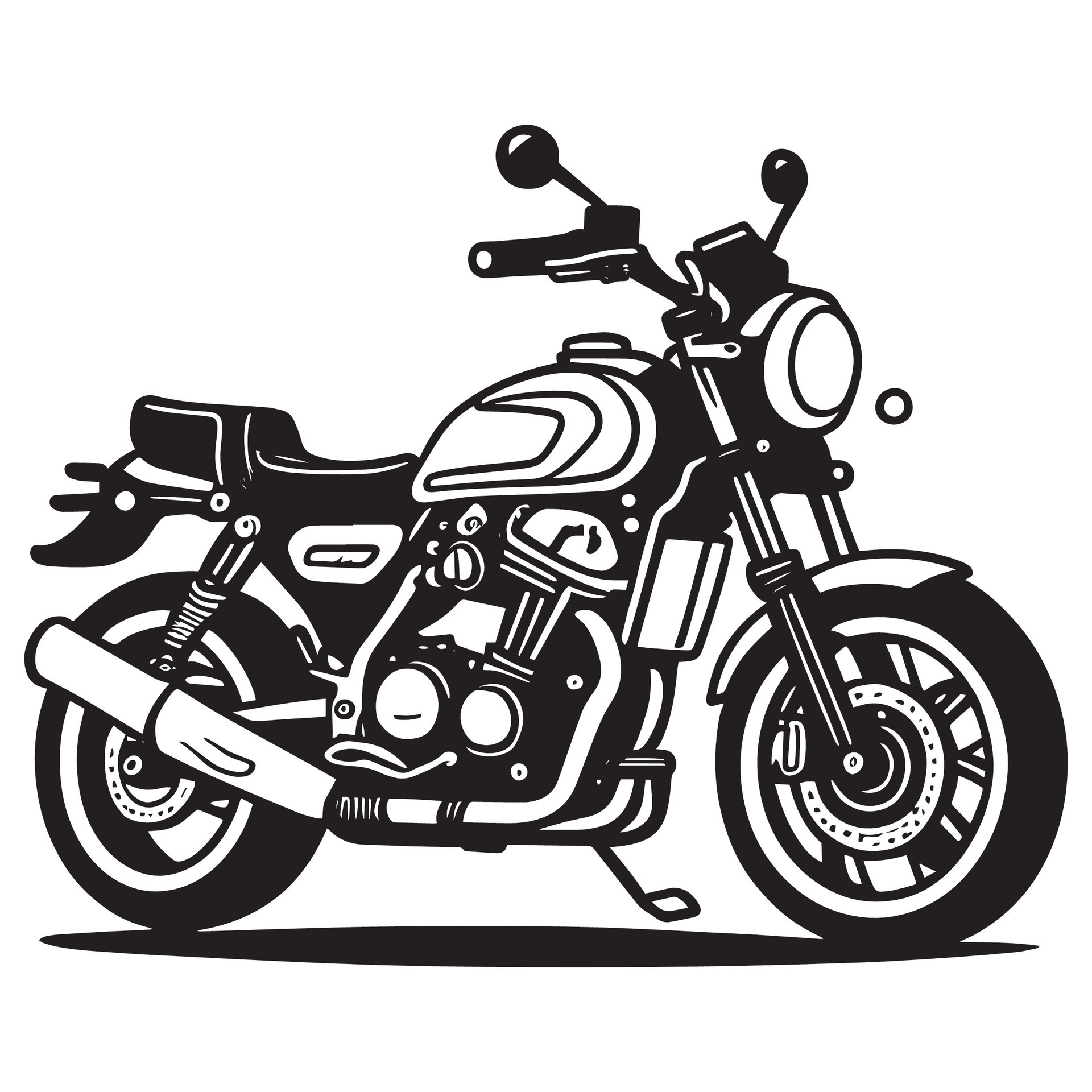 ein Motorrad Vektor Clip Art, Motorrad Linie Kunst Logo, Motorrad Vektor  Silhouette, ein Mann Reiten ein Motorrad Vektor, 24790388 Vektor Kunst bei  Vecteezy