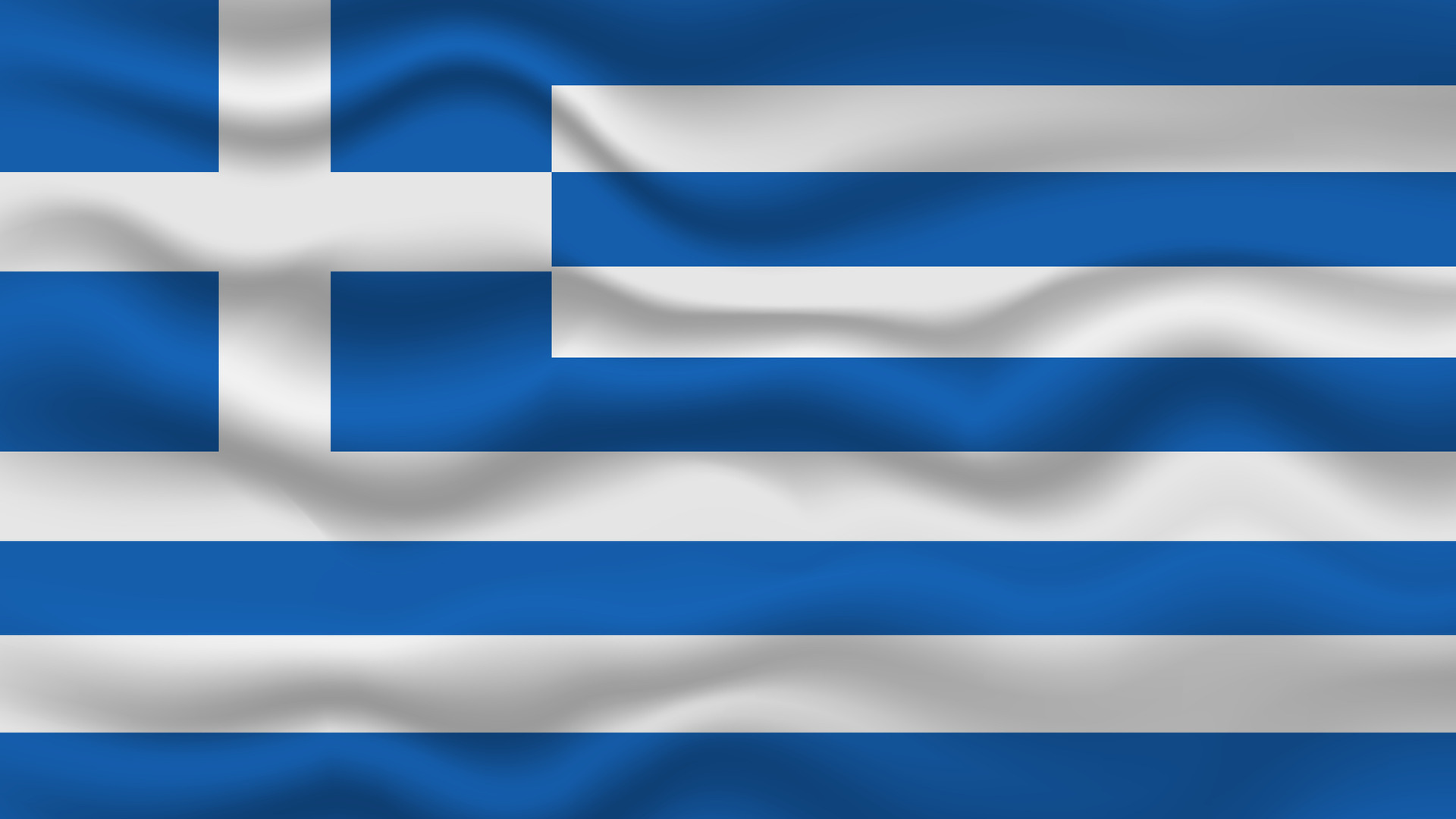 Griechenland Flagge winken mit Hintergrund. Vektor Illustration