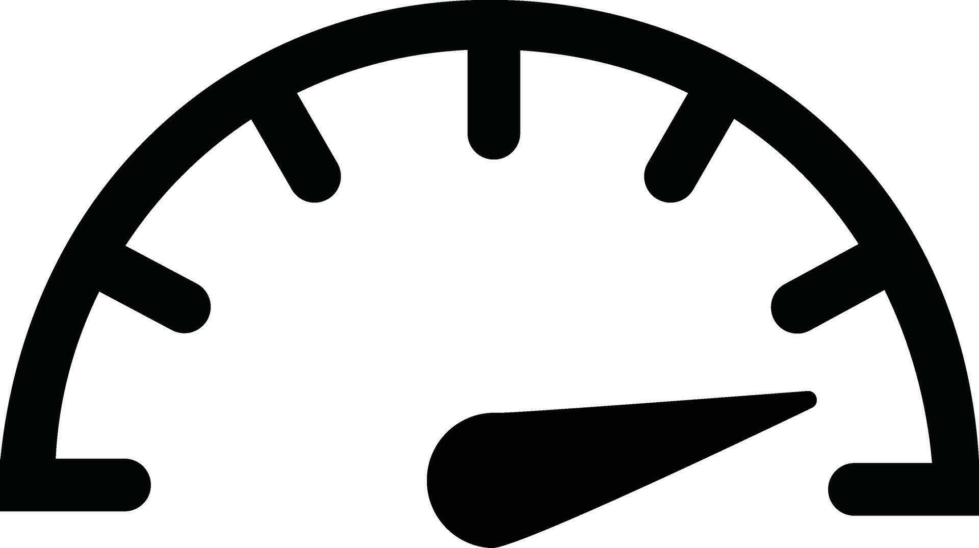 Tachometer, Geschwindigkeitsmesser Symbol. Geschwindigkeit