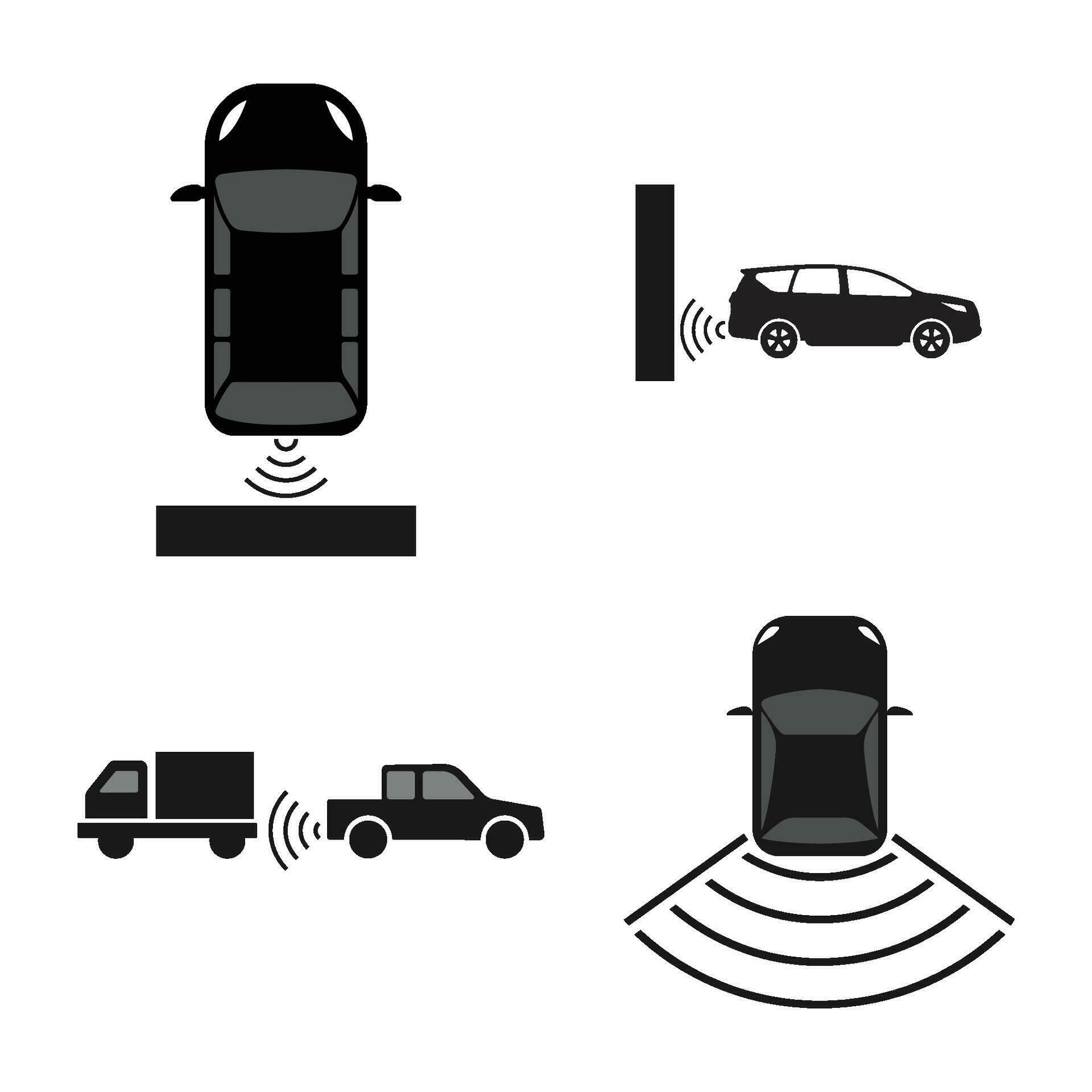 Auto Parkplatz Sensor Signal Symbol Vektor 29568037 Vektor Kunst bei  Vecteezy